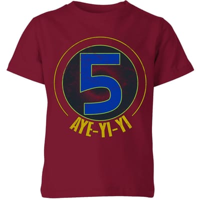 Power Rangers Alpha-5 Logo Kids' T-Shirt - Bordeaux - 98/104 (3-4 jaar)