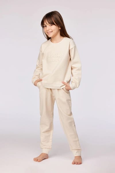 Woody pyjama unisex - beige - 'bedtime buddy' - 252-10-BPC-K/228 - maat 98