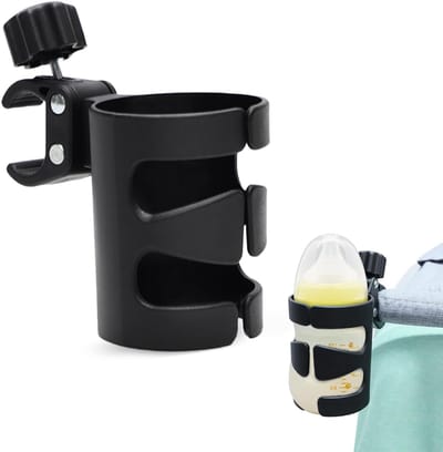 Verstelbare 360° Draaibare Flessenhouder voor Kinderwagens en Buggies, Universele Accessoires voor Koffie en Dranken