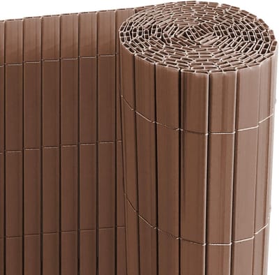 PVC Privacy Scherm Balkon Hek Bruin - Wind- en Zichtbescherming 160x800 cm
