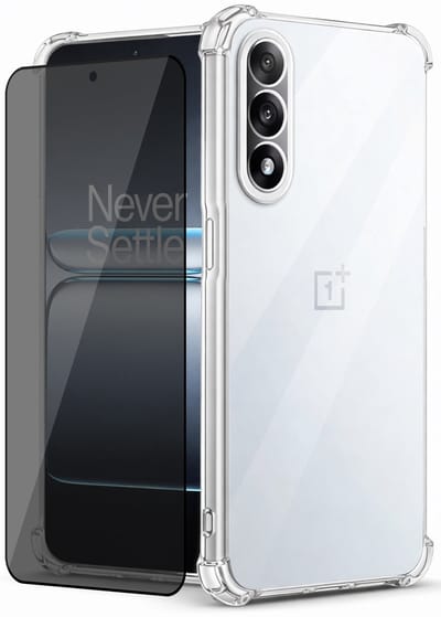 Hoesje geschikt voor OnePlus Nord 5 - Privacy Screenprotector Volledig Dekkend Glas - Shockproof Transparant