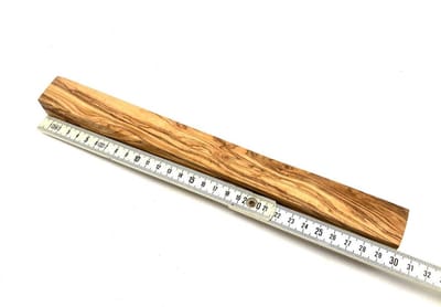 D.O.M. Olijfhouten Blok 30 cm – Handgemaakt Hout voor Houtbewerking en DIY-projecten