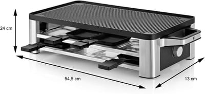 Aura® Gourmetstel - Gourmet - Gourmetplaat - Zwart - 58cm x 30cm x 20cm
