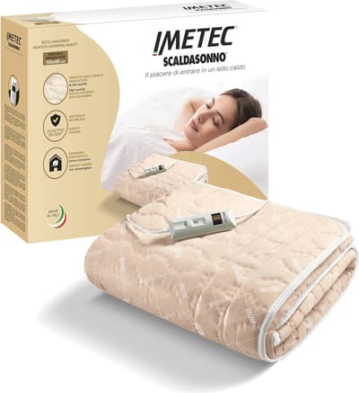 Verwarmingsmat voor tweepersoonsbed 150 x 80 cm - 2 temperaturen, gewatteerd en wasbaar - ideaal voor zachte nachten