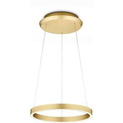 Knapstein LED hanglamp Svea-L40, goudkleurig, gebarenbediening