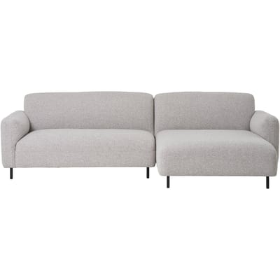 House Nordic Salvador Lichtgrijs Bouclé 2-Zits + Chaise Lounge Rechts