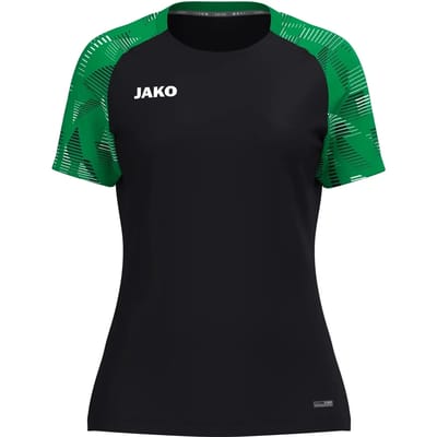 Jako Sonic T-Shirt Dames - Zwart / Groen | Maat: 34/36