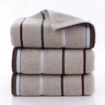 2 stuks Katoenen Gezichtshanddoek 34*74cm Volwassene Zacht Badstof Absorberend Sneldrogend Lichaam Hand Haar Badhanddoeken Waskom Gezichtsdosch Badkamer 34x74cm gray