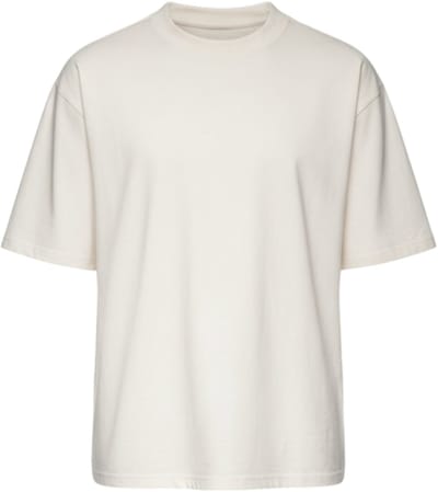 OMBRE T-shirt - Loose Fit - Katoen - Korte Mouw Gebroken Wit S