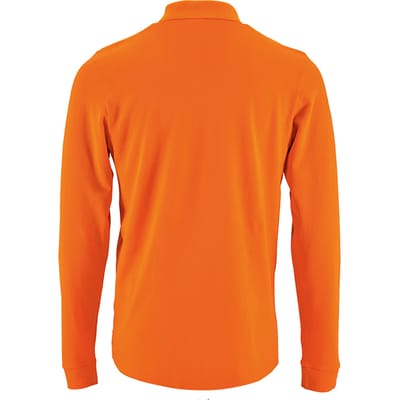 SOLS Heren Perfecte Lange Mouw Pique Polo Shirt (Oranje)