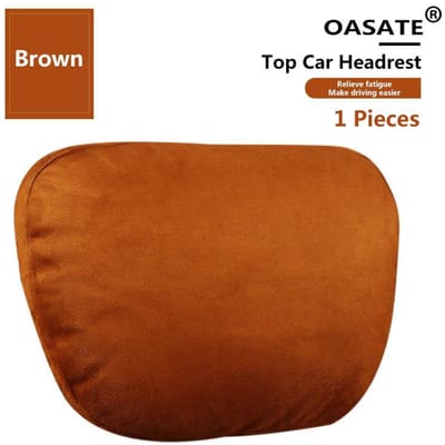 Appui-tête de voiture de qualité supérieure, siège de soutien du cou/Maybach Design classe S, oreiller de voiture doux et réglable universel, coussin de repos du cou 1pcsBrown