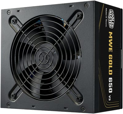 Cooler Master MWE Gold V3 ATX 3.1 Non-Modular Series power supply unit Voeding - 650 Watt - 120 mm - ATX 3.1 - 80 Plus 80 PLUS Gold