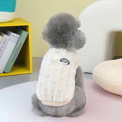 Vêtements Doux en Polaire pour Chiens de Compagnie Petits Moyens Hiver Chaud Gilet Chiot Chat Veste Chihuahua Pull Teddy Yorkie Vêtements S gray