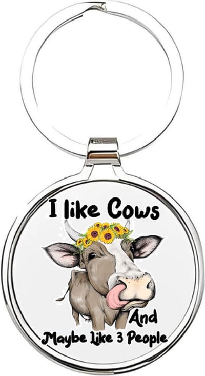 Akyol - Koeien Sleutelhanger - koe - Dierenliefhebbers - Kalfje - boerderij - cow - zwart witte koe - boerderijdieren - stier - rund - dieren sleutelhanger - schotse hooglander - os - koebeest - steun de boer - dierendag - 4 x 7,5 CM