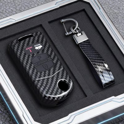 Abs Koolstofvezel Auto Klapsleutel Hoesje Cover Voor Mazda 2 3 5 6 Cx5 Cx7 Cx9 Rx8 M6 Mx5 2005/6/7/8/9/10/11 2 3 4 Knoppen Shell
