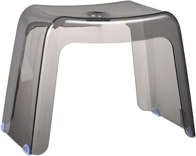 Douchezitje Acryl - Badkamer Krukje - Veilig Douchen - Antislip Voeten - 30 cm - Transparant