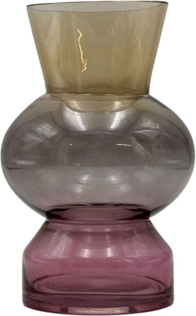Rasteli Vaas Trioble Glas 3 kleuren D 15.5 cm H 24.5 cm