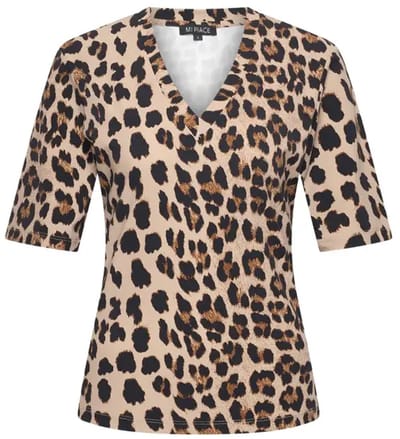 MI PIACE - Travel Top Leopard Print Latte 202271 - Maat : XS