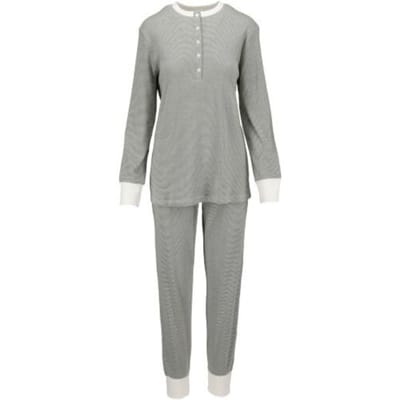 Katoenen dames pyjama olijfgroen Ringella - Groen - Maat - 36
