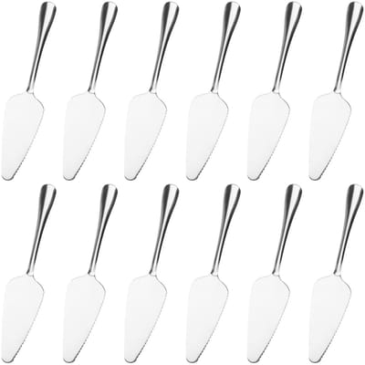 Dailygoods - Taartschep van Roestvrij Staal - 12 Stuks voor Bruiloft en Feestjes