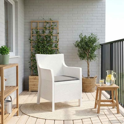 vidaXL - Fauteuil - Wit - PP