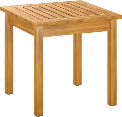 Outsunny Bijzettafel-Acaciahout-48L x 48B x 46H cm-Natuurlijk hout