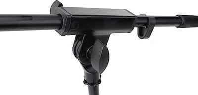 Lage Microfoonstandaard met Giek – Stabiliteit en Flexibiliteit voor Stages en Studio's
