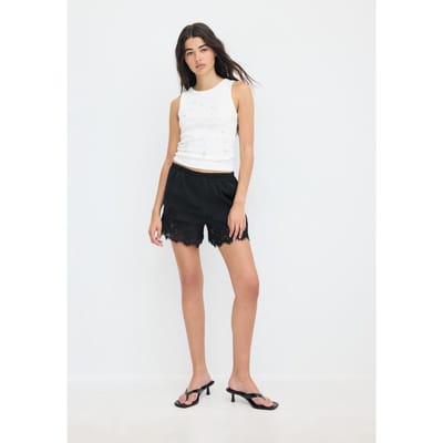 Stradivarius Satijnen short in lingeriestijl  Zwart XS