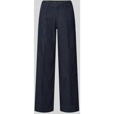 Wide leg jeans van katoenmix