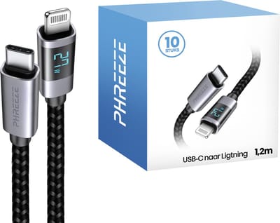 Voordeelpak geschikt voor usb C Lightning kabels - 10 pack - Ideaal voor zakelijk, kantoor & bulk