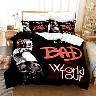 3D Print Michael Jackson Beddengoed Set Dekbedovertrek Bedset Dekbedovertrek Kussensloop Dekbed King Queen Size Jongens Volwassenen Beddengoed Set US Full 200x230cm