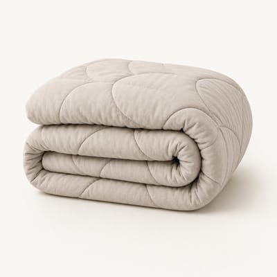YNOT Dreambed - Velvet Greige - 140x200 - Eenpersoonsdekbed - Dekbed Zonder Overtrek - Wasbaar Hoesloos Dekbed - 30 dagen proefslapen - Dekbed met vaste overtrek