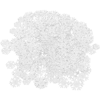 200 STUKS Sneeuwvlok Houten Schijfjes 20mm 25mm 30mm 35mm Kerst Wit Sneeuwvlok Ornamenten voor DIY Knutselen white