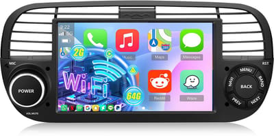 Hexinex Autoradio - Geschikt voor Fiat 500 2007-2015 - 2+64GB Carplay FM RDS WiFi