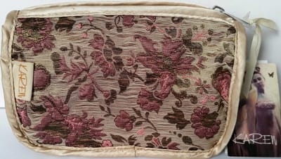 Karen Brocante Make-up tas  Golden Red Flower