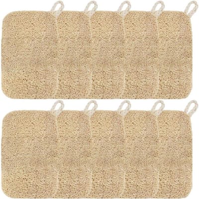 Natuurlijke Sponzen - Plantaardige vezels - Keuken Schoonmaken - Krasbestendig - 10 stuks - Beige