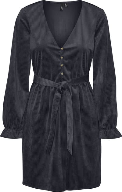 VERO MODA - VMLINDA L/S BUTTON SHORT DRESS WVN EXP - Dames - Mini jurken