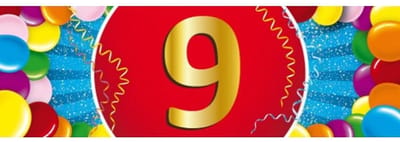 9 jaar sticker