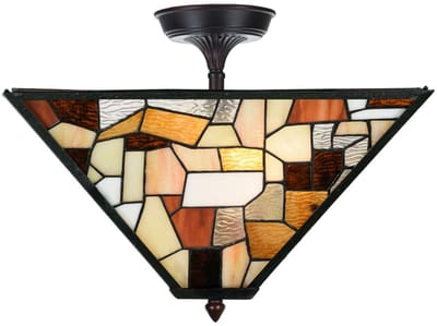 Tiffany Verlengde Plafonnière Fallingwater - Art Deco Trade