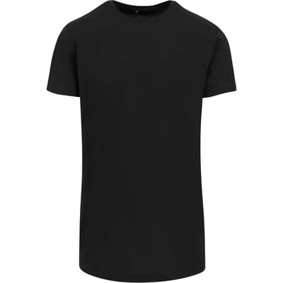 Build Your Brand - Shaped Long T-Shirt - Black maat XS