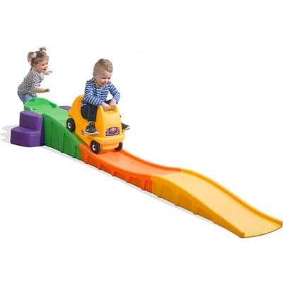 Step2 Up & Down Roller Coaster Speelgoed Achtbaan - Kinderachtbaan met loopauto - 3 meter achtbaan voor kinderen