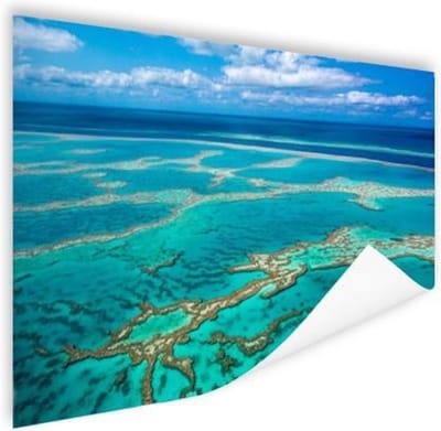 Great Barrier Reef foto afdruk Poster 90x60 cm - Foto print op Poster (wanddecoratie woonkamer / slaapkamer)