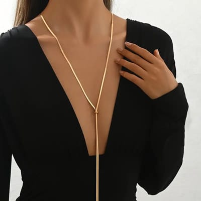 Bovista Ketting - Dames - Staal - Nep zilver - Met Hanger - Nep Goud