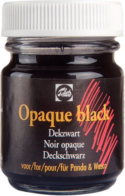 Royal Ta Wasco Dekzwart - Zwarte verf voor krastechniek - 50 ml