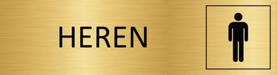 CombiCraft deurbordje Heren in goud met tape - 165 x 45 mm