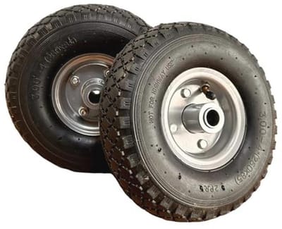 Set van 2 Pneumatische Kruiwagenbanden 3.00-4 met 136 kg Draagvermogen en Stalen Velg