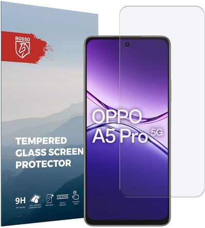 Rosso Screen Protector Geschikt voor Oppo A5 Pro | 9H Tempered Glass | Glasplaatje | Beschermlaag | Beschermglas | 9H Hardheid