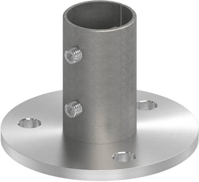 Muur- en vloeranker - Bevestigingsanker - Buisbevestiging - Roestvrij staal V2A - 424 mm buis - Zilverkleurig