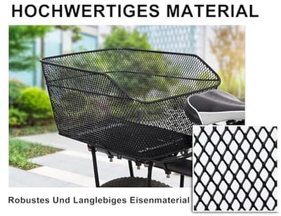 Fietsmand Achter met Waterdichte Hoes en Grote Capaciteit - 20L Bagagerek voor Fietsen