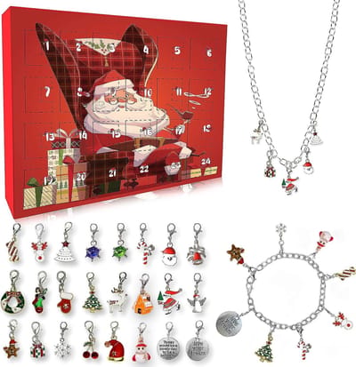 Thijox - Adventskalender 2025 voor Meisjes - Tieners en Kinderen - Sieraden Armband en Halsketting - Kerstkalender Met 24 Verrassingen - Kleur: Meerde